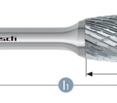 Karnasch VALUETOOL HM freesstift ongecoat type vlam/ HP-3 d1= 3,0 / l2= 6 / d2= 3 / l1= 38mm Art: 113071004