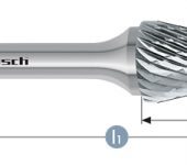 Karnasch VALUETOOL HM freesstift ongecoat type SKM/ HP-3 d1= 10,0 / l2= 20 / d2= 6 / l1= 65mm Art: 113091041