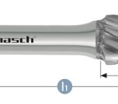 Karnasch BESTSELLER HM freesstift ongecoat type ZYA/ HP-3 PRO d1=6,0 / l2=18 / d2=6 / l1=50mm Art: 114090010