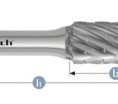 Karnasch BESTSELLER HM freesstift ongecoat type ZYB/ HP-3 PRO d1=8,0 / l2=20 / d2=6 / l1=65mm Art: 114091020