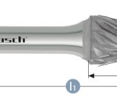 Karnasch BESTSELLER HM freesstift ongecoat type SKM/ HP-3 PRO d1=6,0 / l2=18 / d2=6 / l1=50mm Art: 114099010