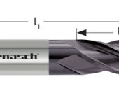Karnasch HSSX-V2 frees, type N, 4-snijder, TIALN-FUTURA gecoat