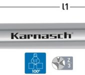 Karnasch HSS-XE verzinker 100°, 3-vlaksopname, Blue-Tec gecoat