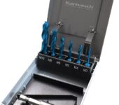 Karnasch set HSS-G Combi-Bit-tappen Dura-Blue gecoat voor M3, M4, M5, M6, M8, M10 art. 211810