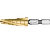 Karnasch trappenboor HSS-XE TIN met bitopname, gespiraliseerd, d=6-12mm art. 213040