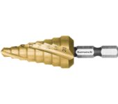 Karnasch trappenboor HSS-XE TIN met bitopname, gespiraliseerd, d=6-20mm art. 213041