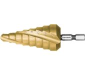 Karnasch trappenboor HSS-XE TIN met bitopname, gespiraliseerd, d=6-27mm art. 213042