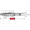 Karnasch trappenboor HSS-XE met bitopname, gespiraliseerd, d=6-12mm art. 213043