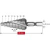 Karnasch trappenboor HSS-XE met bitopname, gespiraliseerd, d=6-20mm art. 213044