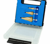 Karnasch trappenboorset HSS-XE TiN-Gold gecoat, met bitopname, gespiraliseerd, 2-snijder: d=6-12, d=6-20, d=6-27 art. 213090