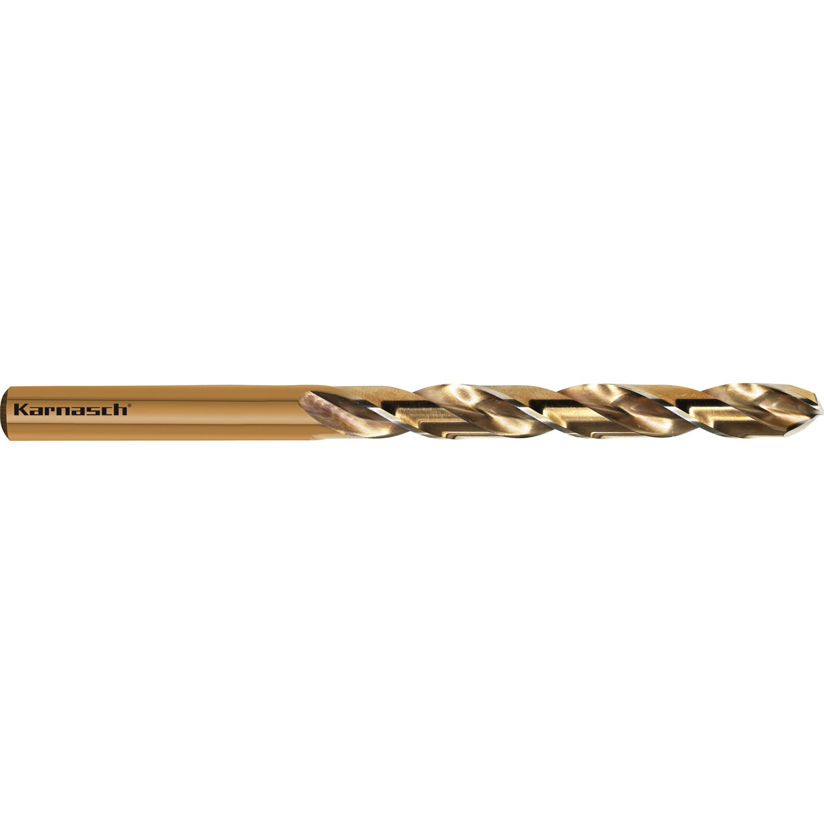 Karnasch VALUETOOL HSS-Co8 spiraalboor met split point Bronze Line d=8,7/L2=81 cil. opname DIN338 art. 2232500870 (Verpakkingseenheid (=VPE) 10 stuks, prijs per VPE)