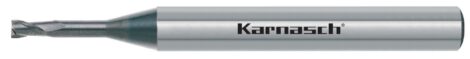Karnasch VALUETOOL VHM-Microfrees met hoekradius, 2-snijder, DCA-05-gecoat voor grafiet en zirconium